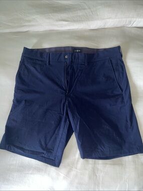 J. Crew Men's Navy Flat-Front Tech Shorts